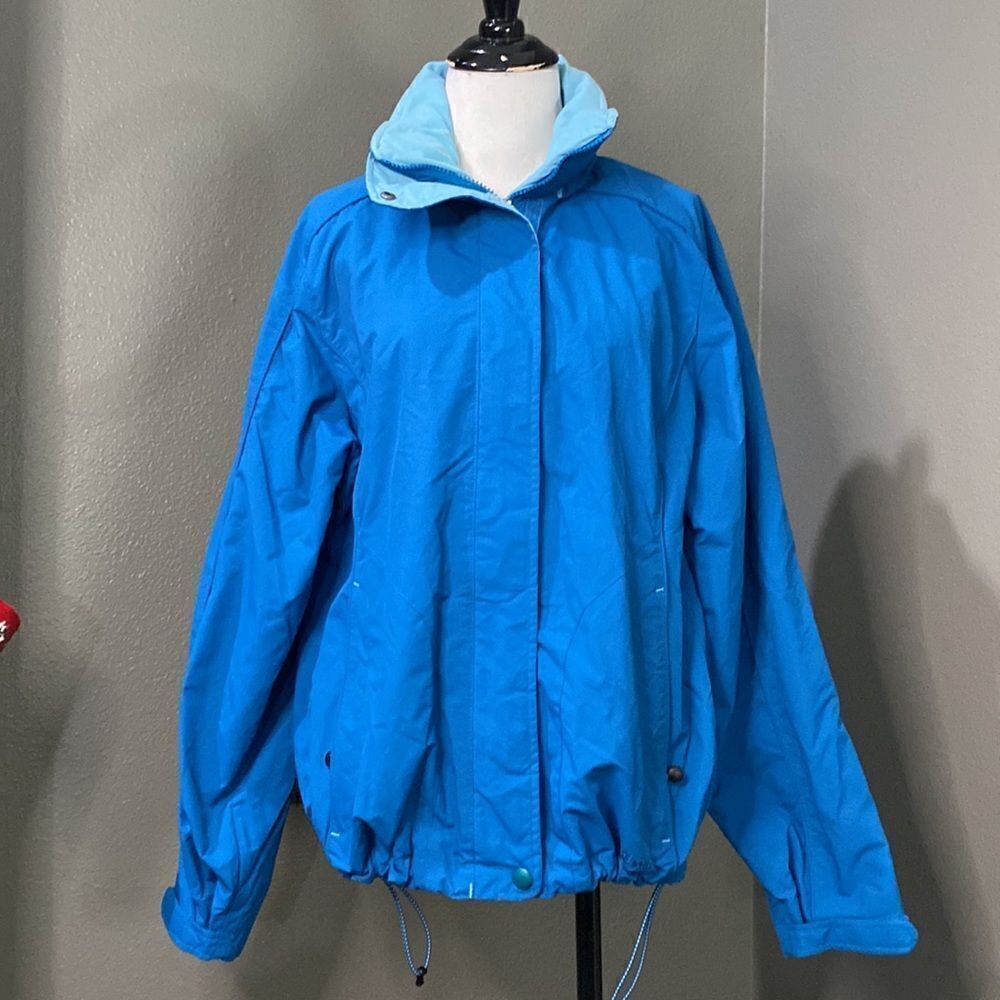 LL BEAN Storm Chaser Jacket Outter Layer Only 264929 Royal Blue Light Blue